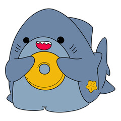 The illustration of a shark