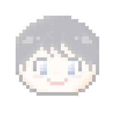ピクセルアートな黒髪の男の子⭐︎PNG