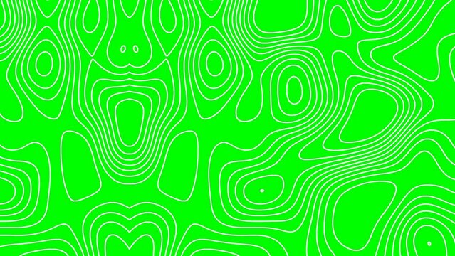 Abstract pattern animation on green background