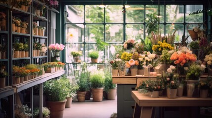 Fototapeta na wymiar Florist shop interior 