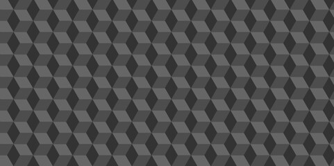 Black and gray geometric block cube structure mosaic and tile square background. Seamless geometric pattern abstract background. abstract cubes geometric wall or grid backdrop hexagon technology.
