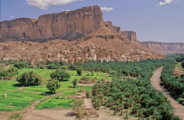 Fototapeta na wymiar Al khureiba Village in Wadi Dawan