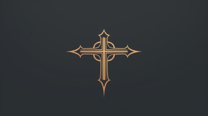 religion, holy cross, logo design, minimalistic, copy space, 16:9