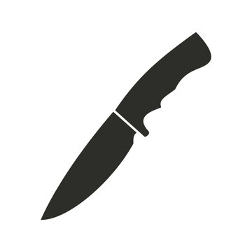 Black combat knife 