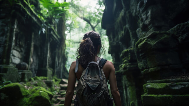 Pictures of adventures in the rainforest Hikers encounter plants, animals, wild people, and mysteries.