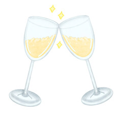 champagne , new year party