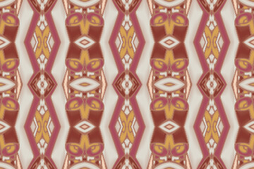 Ikat Design Drawing or Modern Native Thai Ikat Pattern. Geometric Ethnic Background for Pattern Seamless Design or Wallpaper.