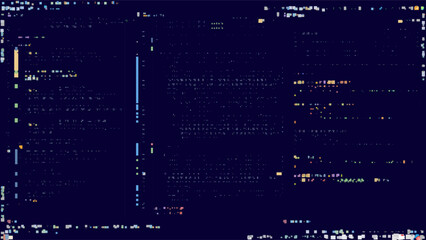 Programming console with dark background. Coding vector Illustration - obrazy, fototapety, plakaty