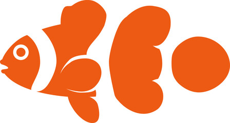 カクレクマノミのシルエット