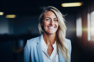 Obraz premium Confident Professional Woman in Modern Office