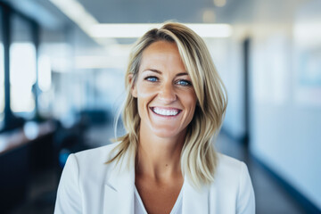 Fototapeta premium Confident Professional Woman in Modern Office