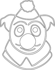 Dog face Christmas doodle for decoration and design.
