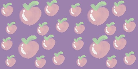 Peach with purple background 