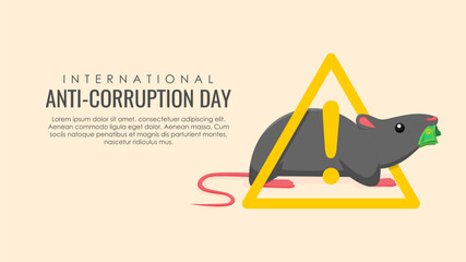 international anti corruption day background template vector