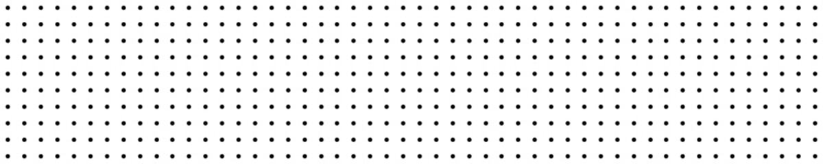 Grid from dots seamless pattern. Abstract blank white template with black lines for drafting and technical design with millimeter vector markings