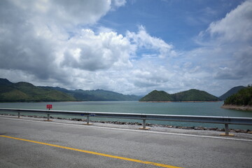 Clear sky at Khuean Srinagarindra, Srinakarin Dam, Thailand