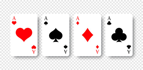 Card suits. Playing, poker cards. Vector EPS 10