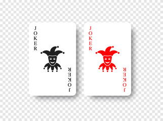 Joker playing cards. Vector EPS 10