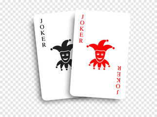 Joker playing cards. Vector EPS 10