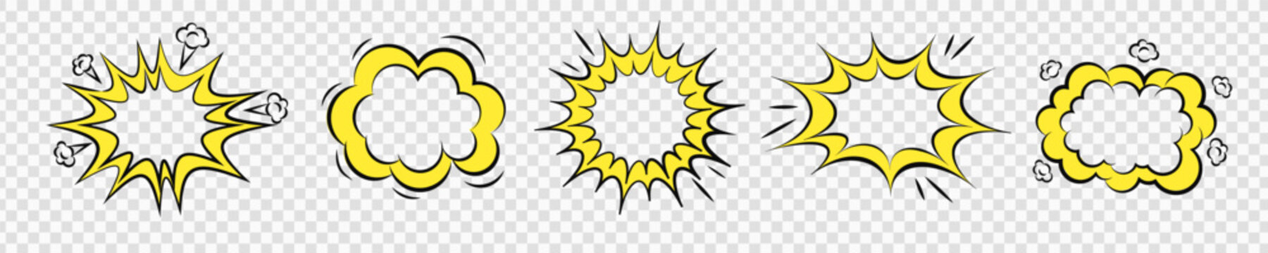 Comic explosion bang vector effect. Slap burst boom frame. Starburst flash explosion