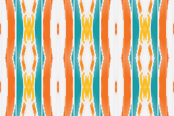 Fabric ethnic tribal pattern art. Ethnic ikat seamless pattern. American and Mexican style. Design for background, wallpaper, illustration, fabric, clothing, carpet, textile, batik, embroidery.