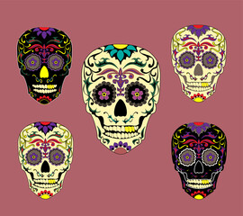 skull set in flowers, Mexico