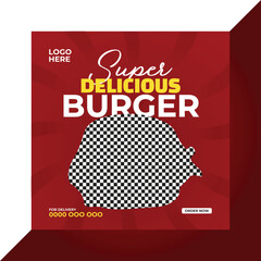 Food social media template instagram post design