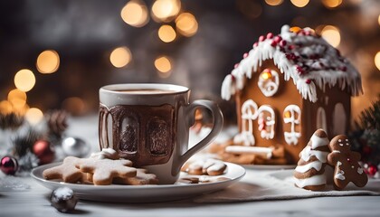 gingerbread house, christmas decoration, winter season 