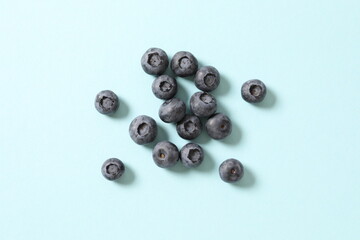 blueberries on a colored background 
