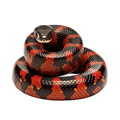 Obraz premium Black and Red Snake Isolated