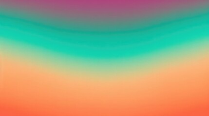 Orange teal green pink abstract grainy gradient background noise texture effect summer poster design 