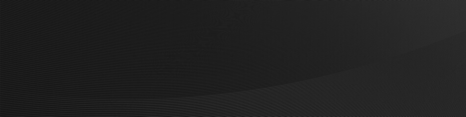 Fototapeta premium Dark abstract digital wave background. Black chrome lines geometric banner with futuristic curve graphic presentation and vector decoration