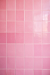 Fototapeta premium Pink square tiled texture background. High quality photo
