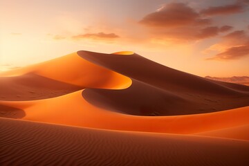 Fototapeta na wymiar Captivating desert landscape during golden hour