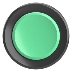 3D circle button. Empty button. 3D illustration.