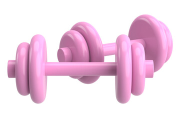 Dumbbell. Fitness equipment. 3D illustration.