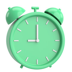 3D alarm clock. 3D illustration.
