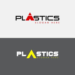 PLASTICS Symbol Logo Concept and Letter Logo Design