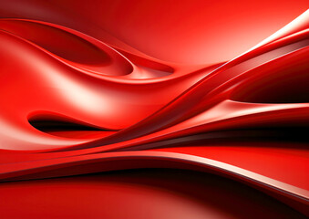 abstract 3d background with red waves
