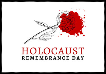 International holocaust remembrance day. Horizontal poster, print, banner. - 677240438