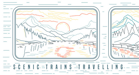 Slow leisurely train travel, future transportation concept.