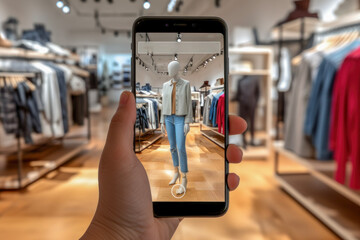 A glimpse into the boutique store's offerings through the cutting-edge clarity of a smartphone.