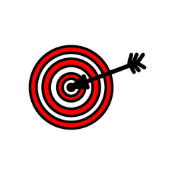 Target with arrow for finance or purpose