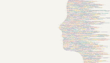 Technology background. Big data visualization concept. Information artificial neural network.