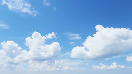 Naklejka na ściany i meble a blue sky with white clouds