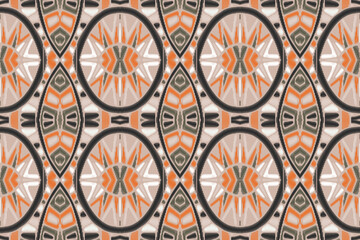 Fototapeta na wymiar Ethnic abstract Pattern Seamless ikat pattern in tribal, folk embroidery, and Asia style. Aztec geometric art ornament print. Design for carpet, wallpaper, clothing, wrapping, fabric, cover.