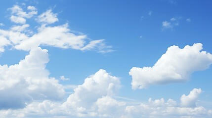 Naklejka na ściany i meble a blue sky with white clouds