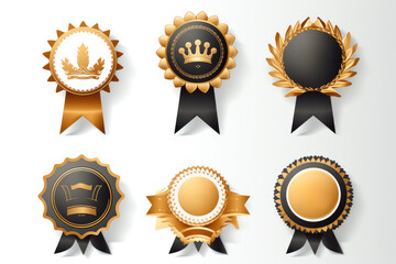 A Vibrant Collection of Artistic Badge Illustrations