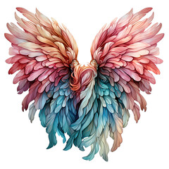 watercolor Angel Wing clipart, Generative Ai