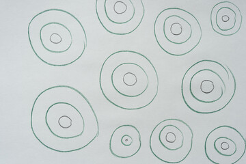 background with target shapes or lines arranged in concentric ring form
